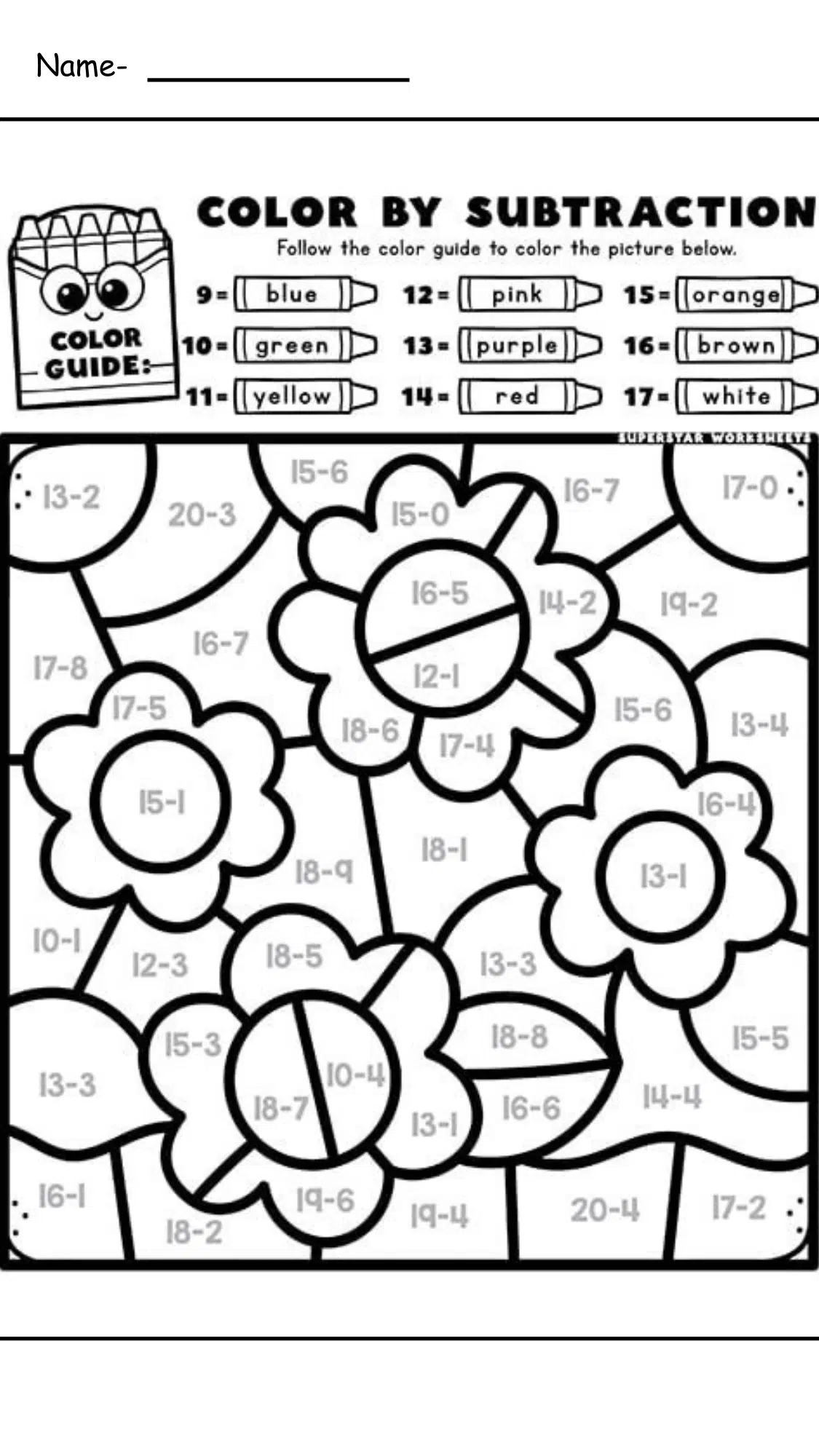Addition and Subtraction Garden
