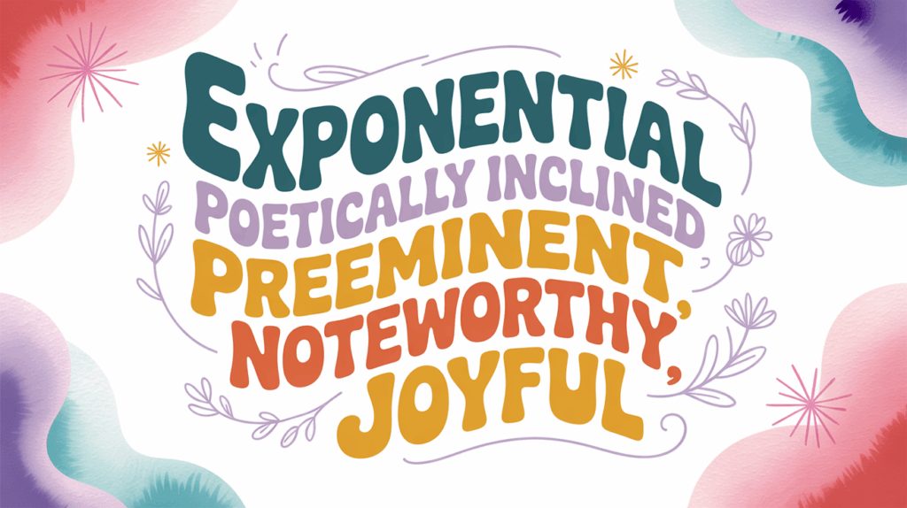 Advanced OI Words for Poetic and Literary Use