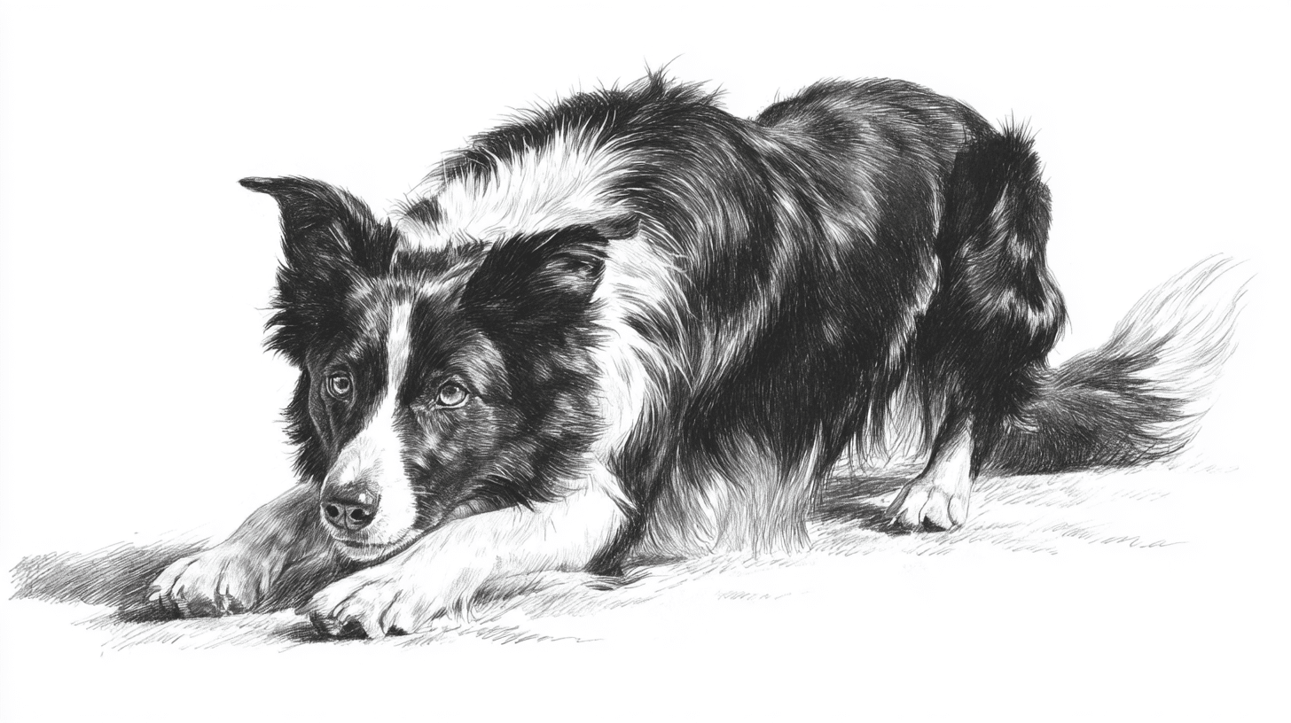 Border Collie Herding Pose