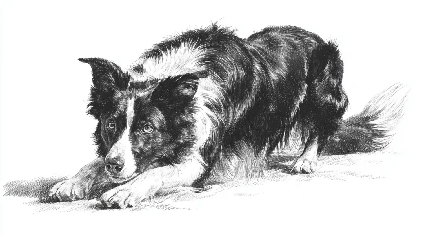 Border Collie Herding Pose