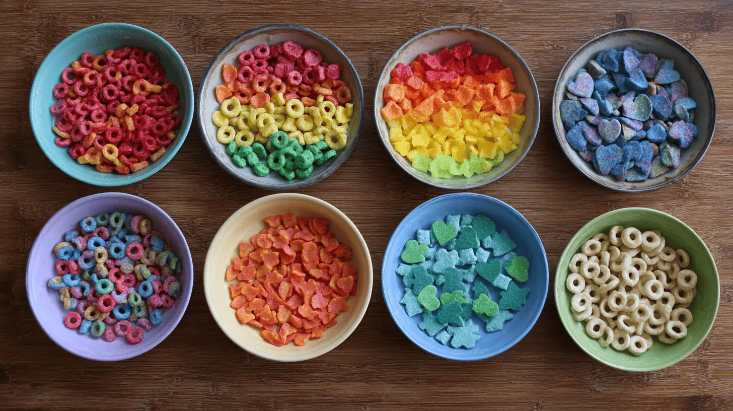 Cereal Rainbow Mosaics

