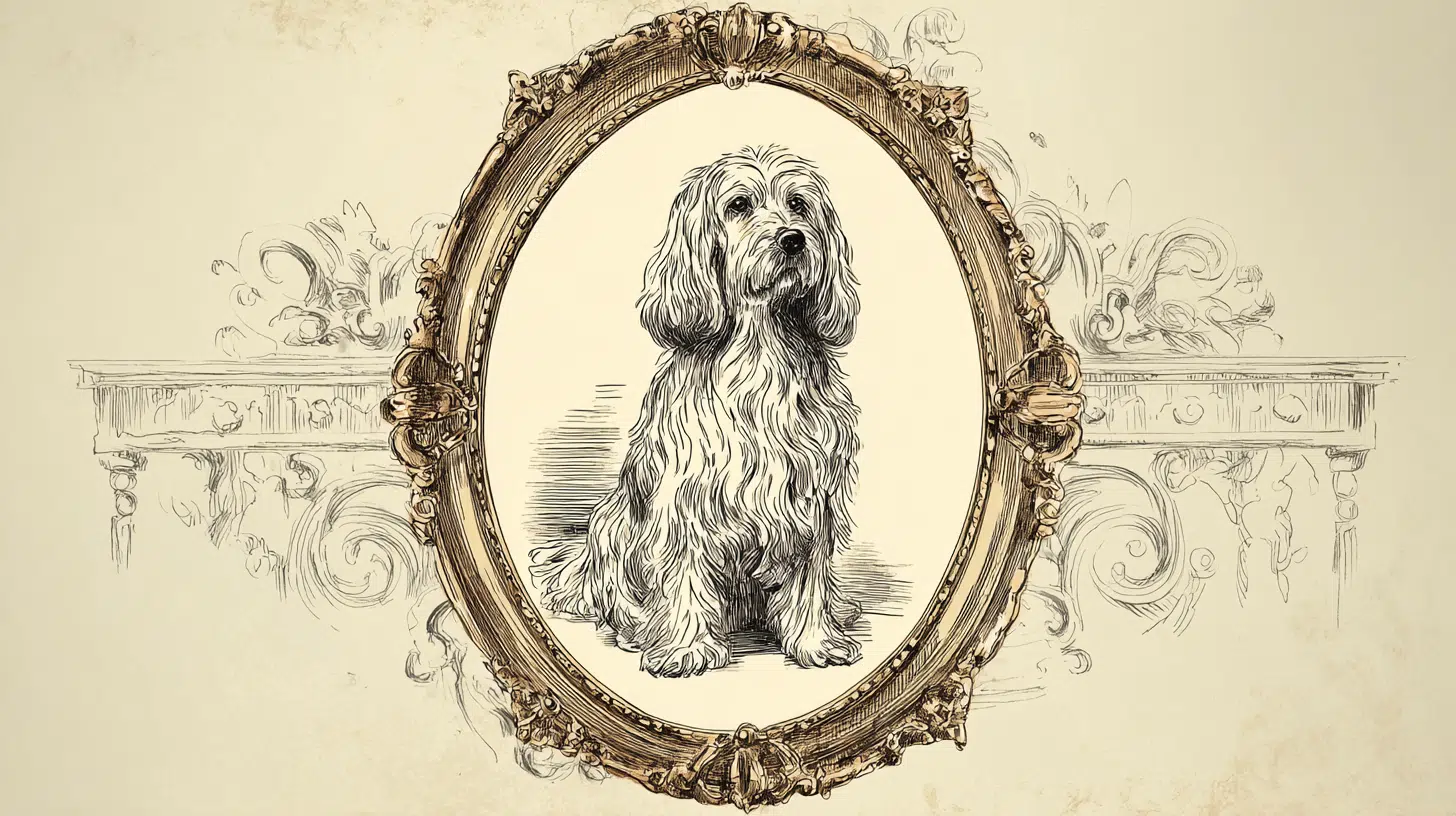 Dog Portrait with Ornate Frame