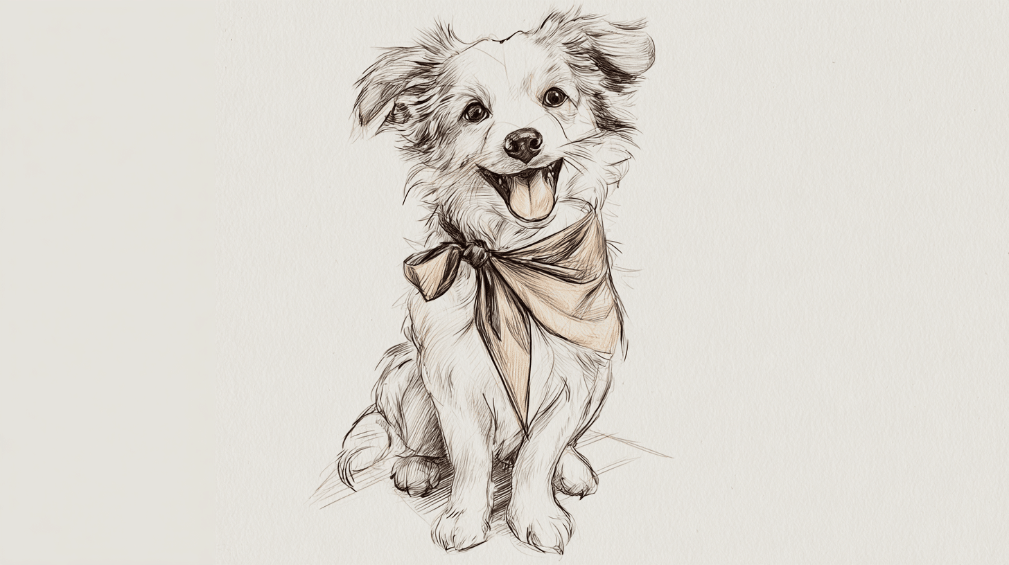 Dog in A Bow Tie or Bandana