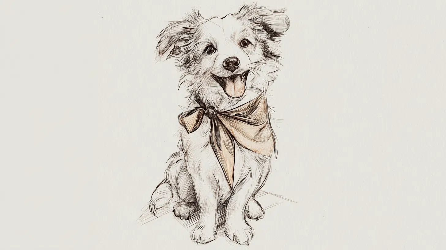 Dog in A Bow Tie or Bandana
