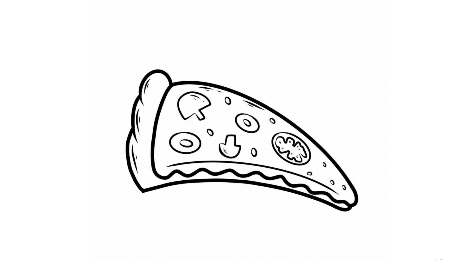 Doodle-Style Pizza Slice
