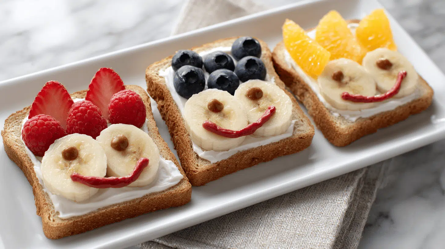 Fruit Faces on Toast
