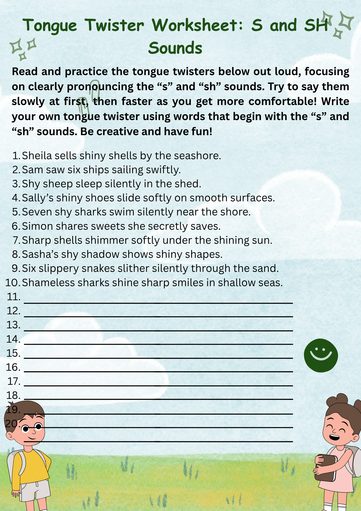 Green White Childish Simple Illustrative Lesson Plan