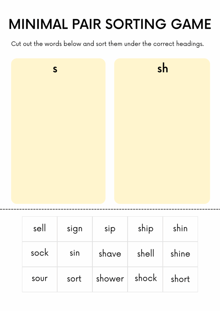 _Minimal Pair Sorting Game