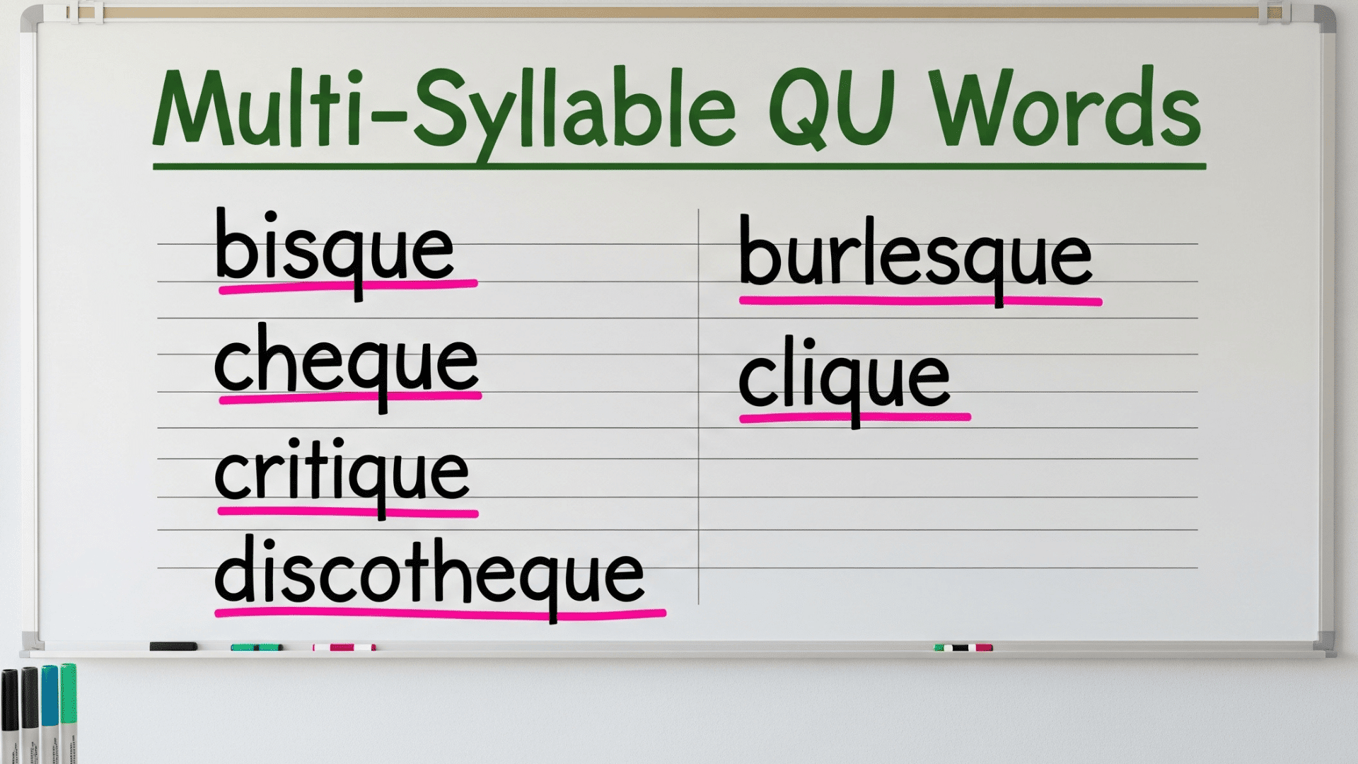 Multi-Syllable-QU-Words