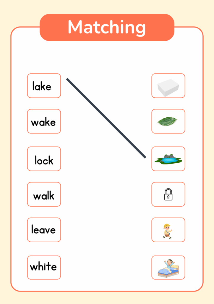 Picture Matching Worksheet