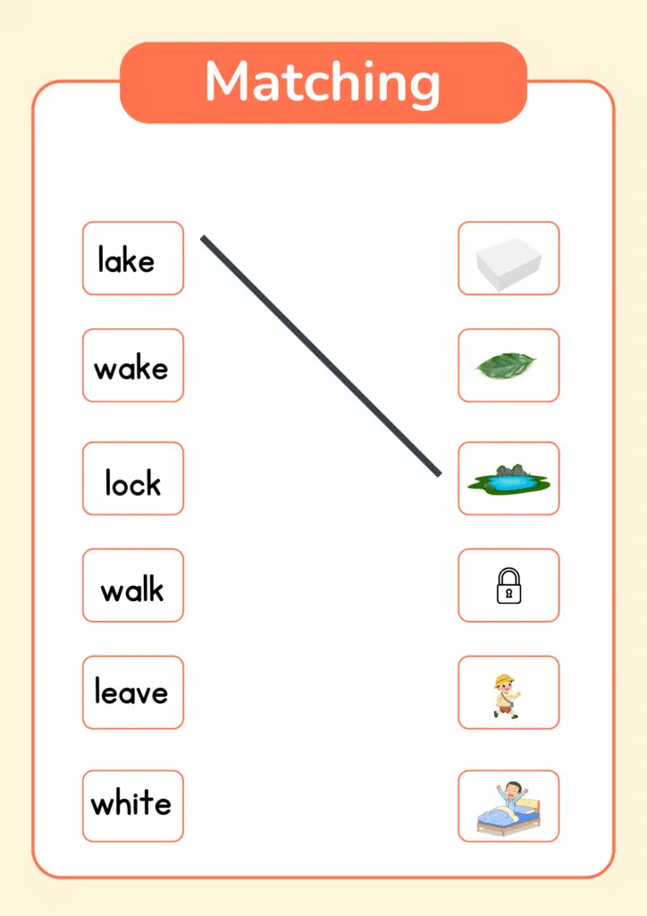 Picture Matching Worksheet