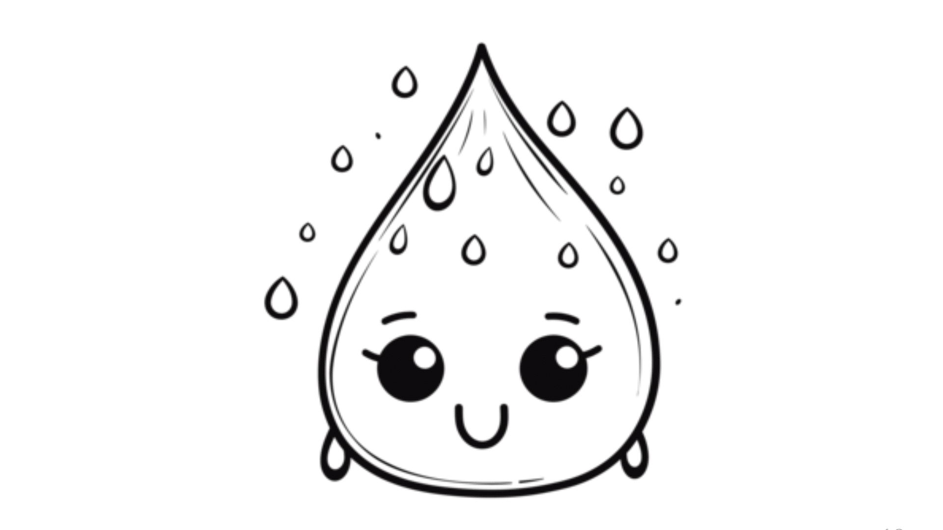 Raindrop with Face