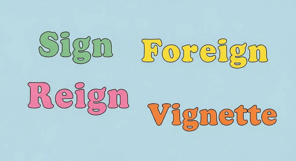 Silent G in the Middle or End of the Word