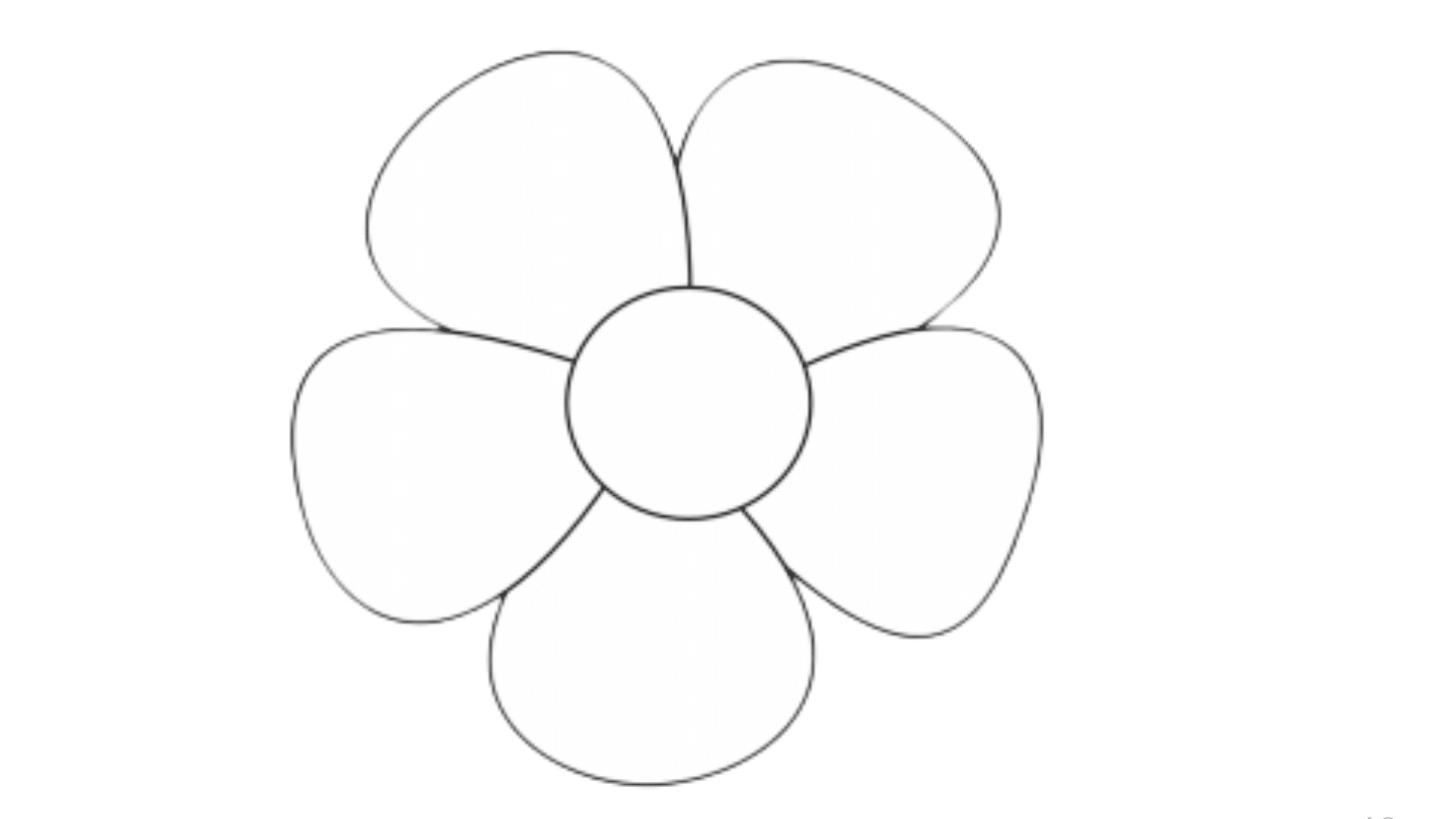Simple Five-Petal Blossom