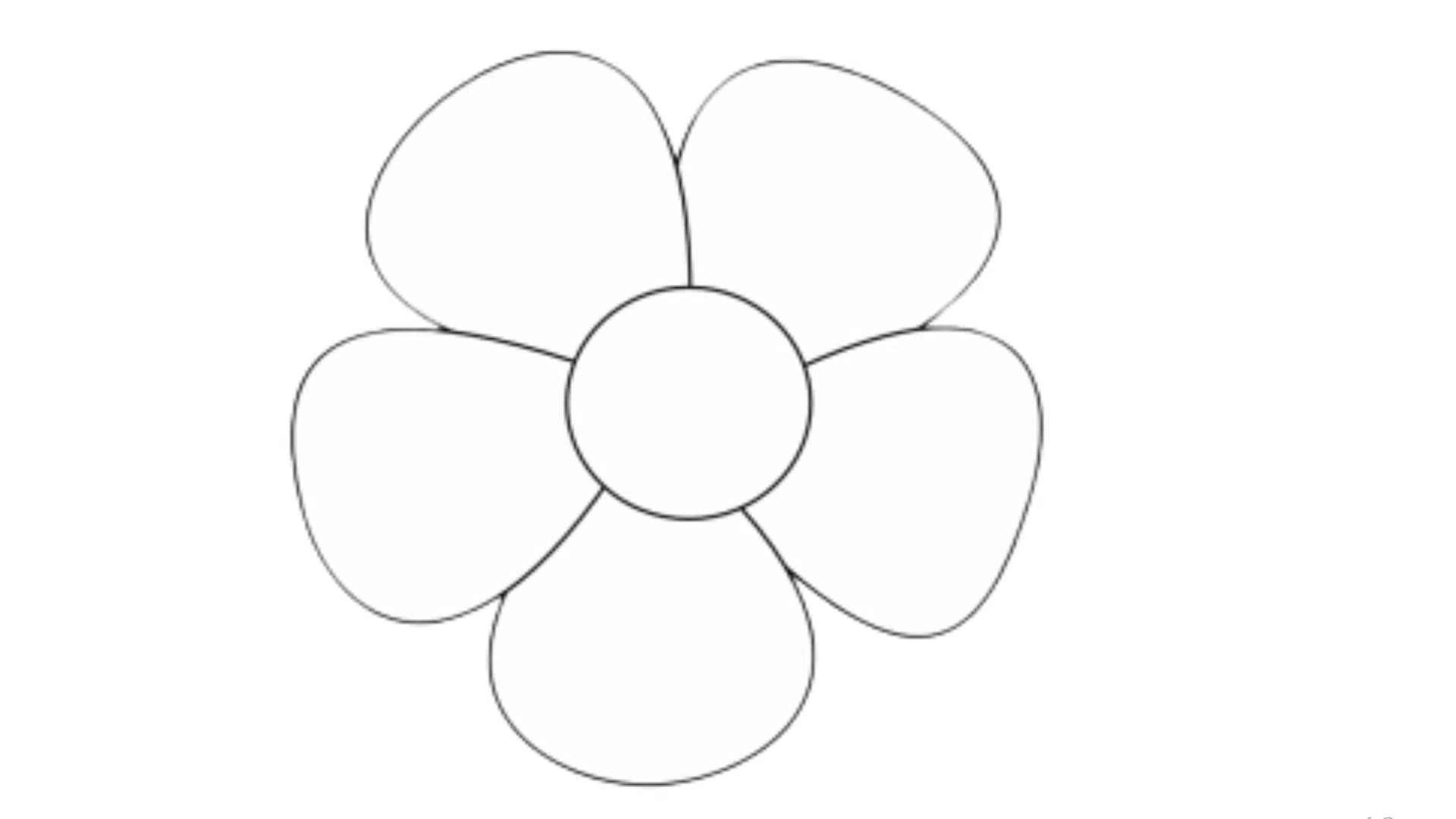 Simple Five-Petal Blossom