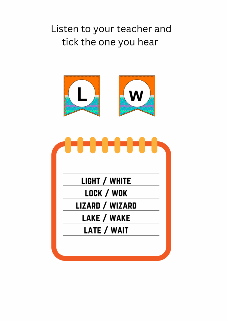Sound Discrimination Worksheet