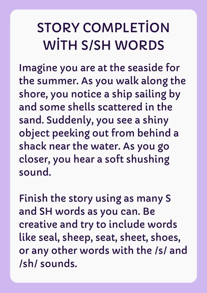 Story Completion with SSH Words