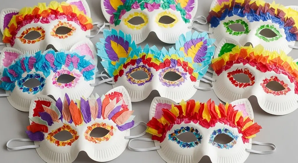 Tissue Paper Animal Masks