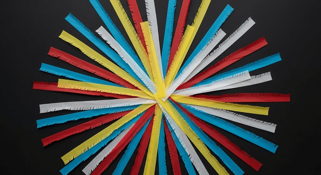 Tissue Paper Fireworks Art
