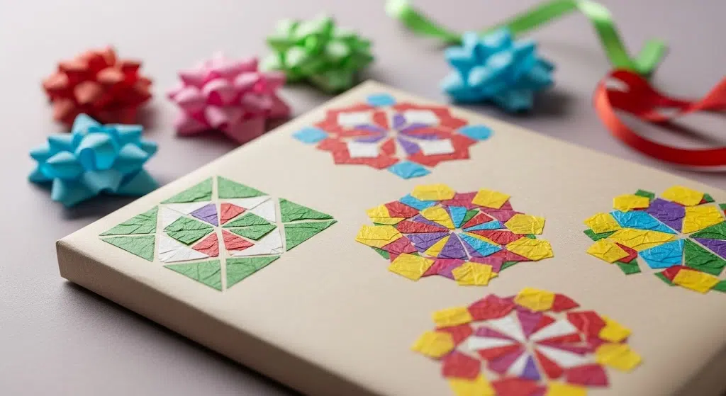 Tissue Paper Gift Wrapping Art