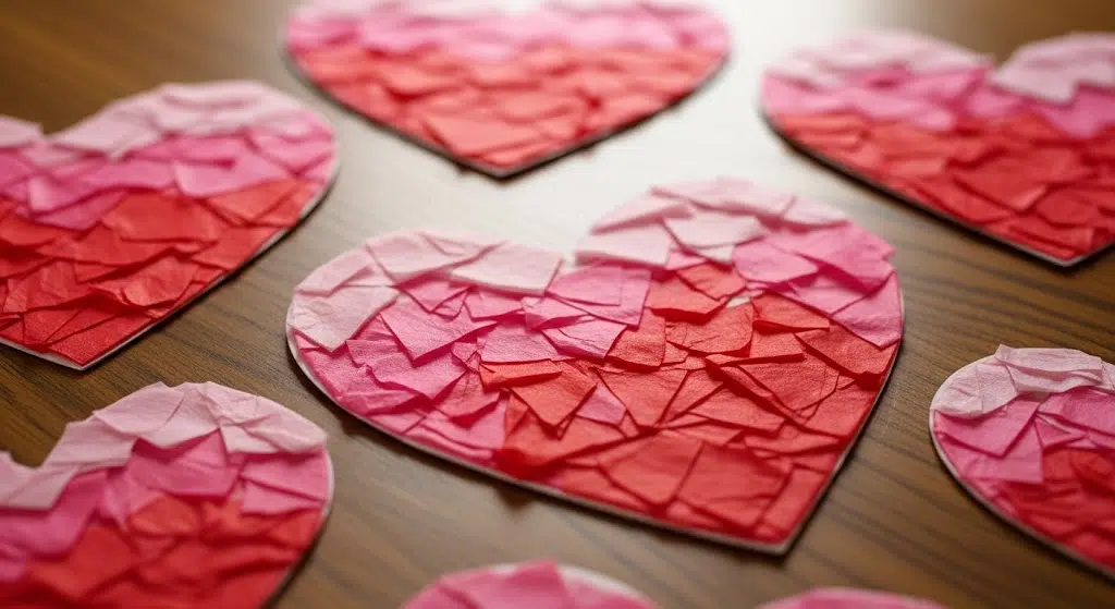 Tissue Paper Hearts