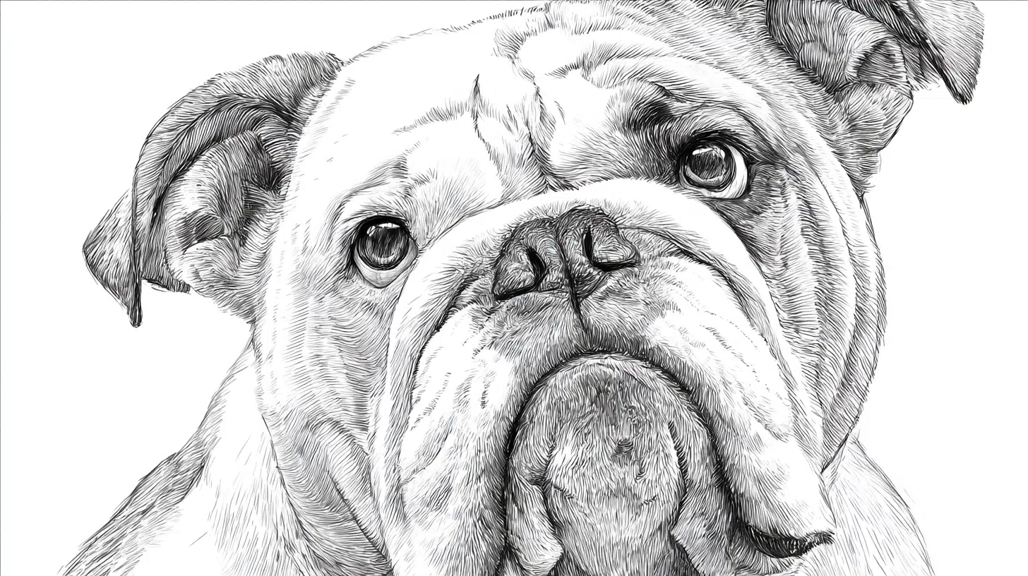Wrinkled Bulldog Face