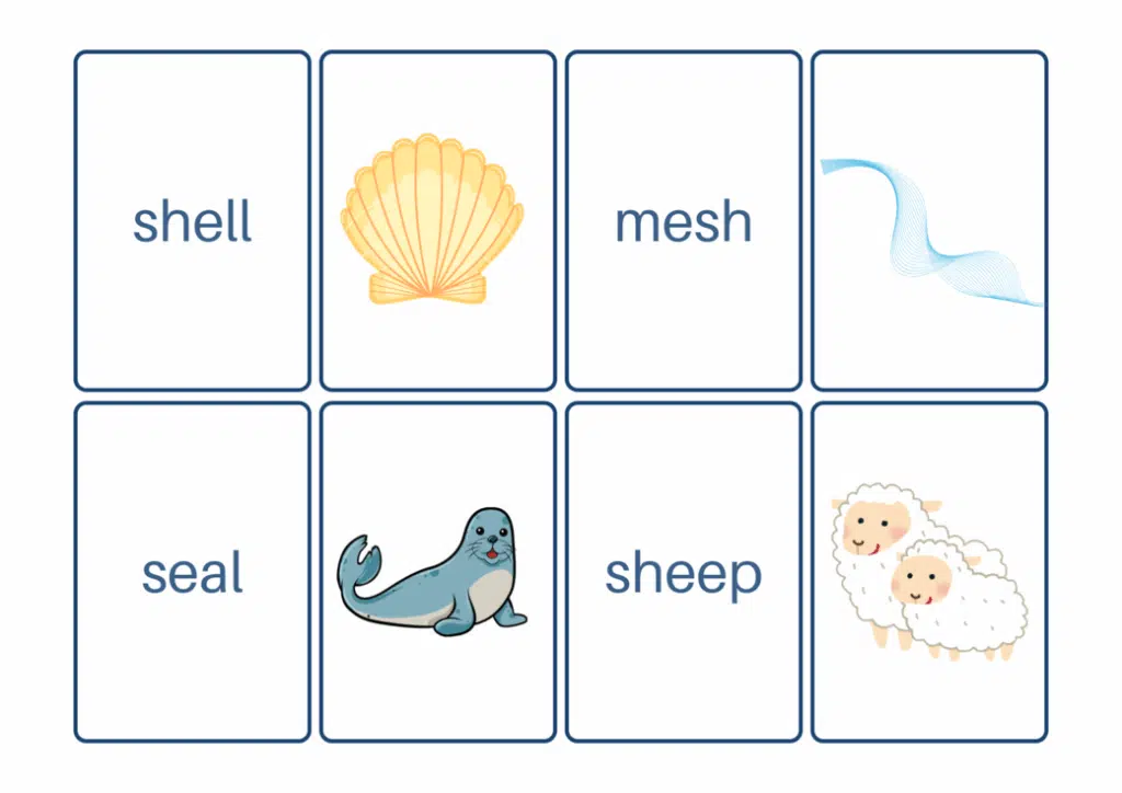 s and sh minimal pairs