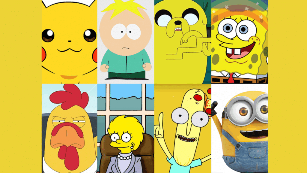 yellow characters