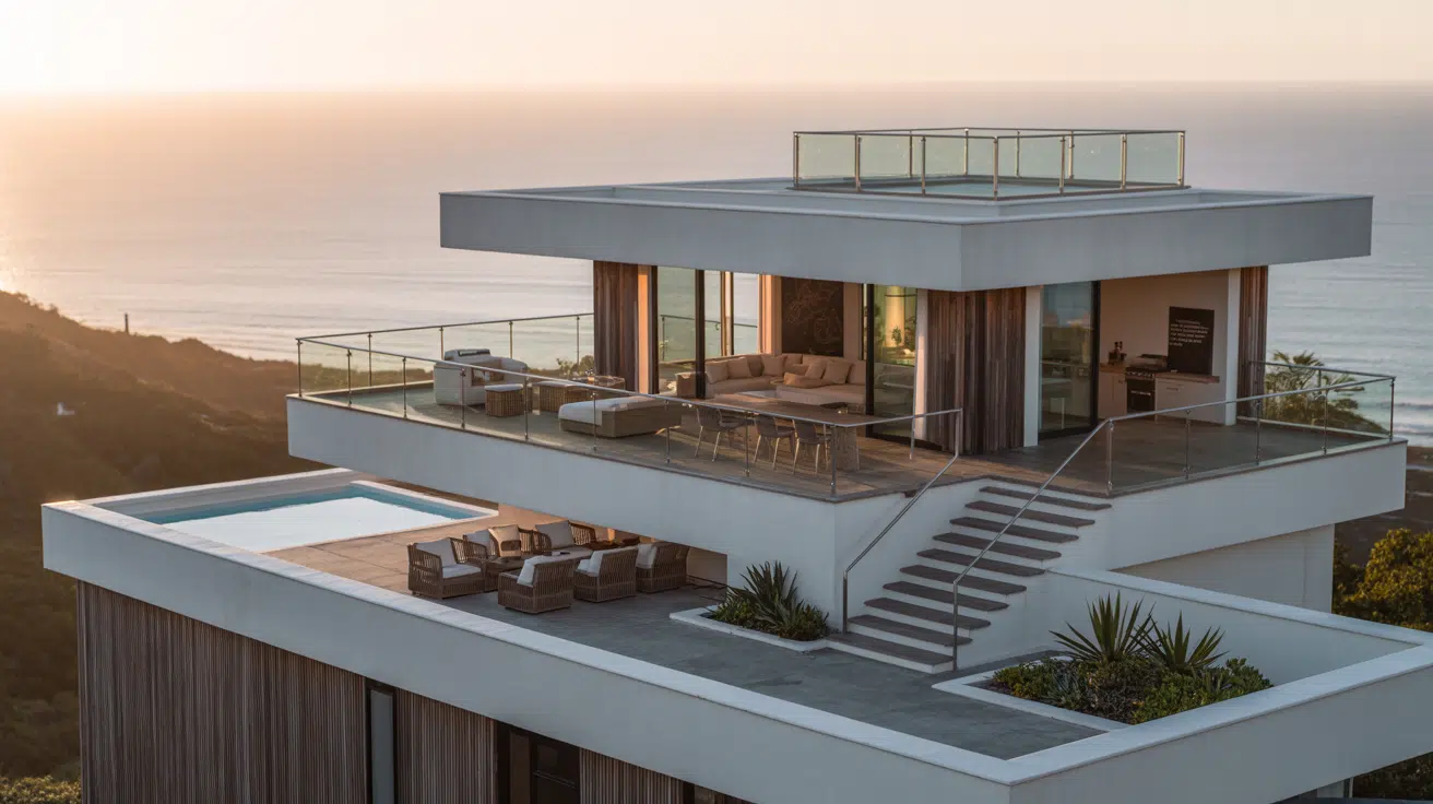 7 terraced roof deck house