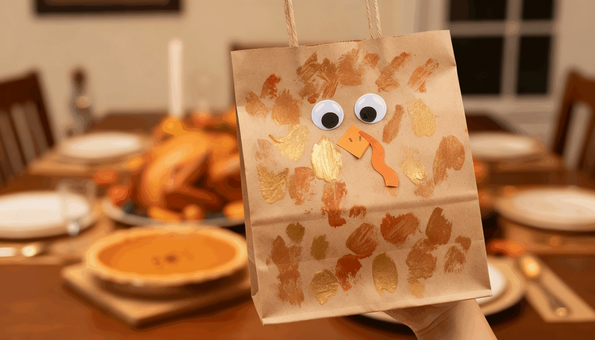 Paper Bag Turkey Puppets