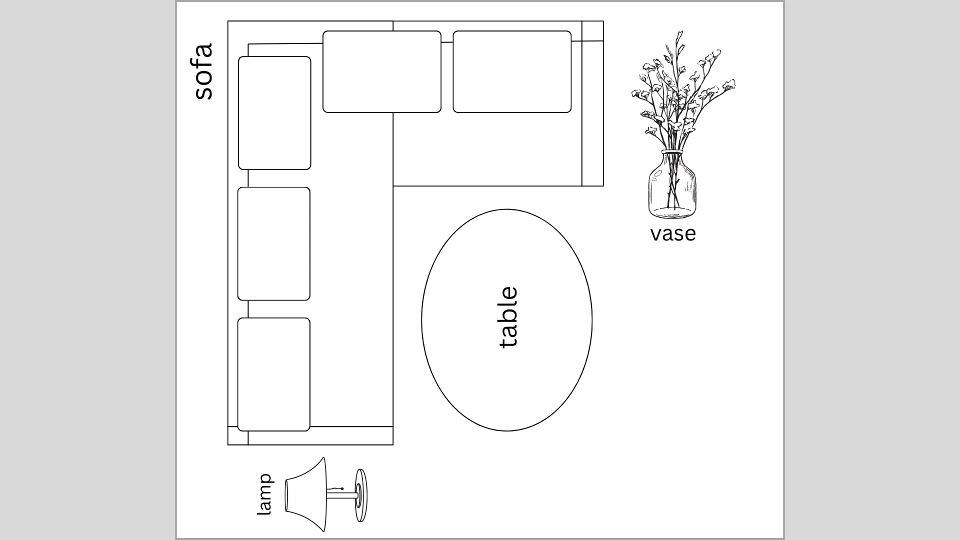 L Shaped Layout for rectangular small room