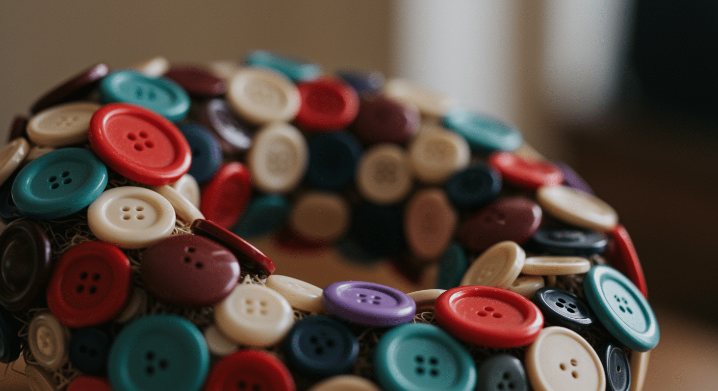 button wreath ornaments