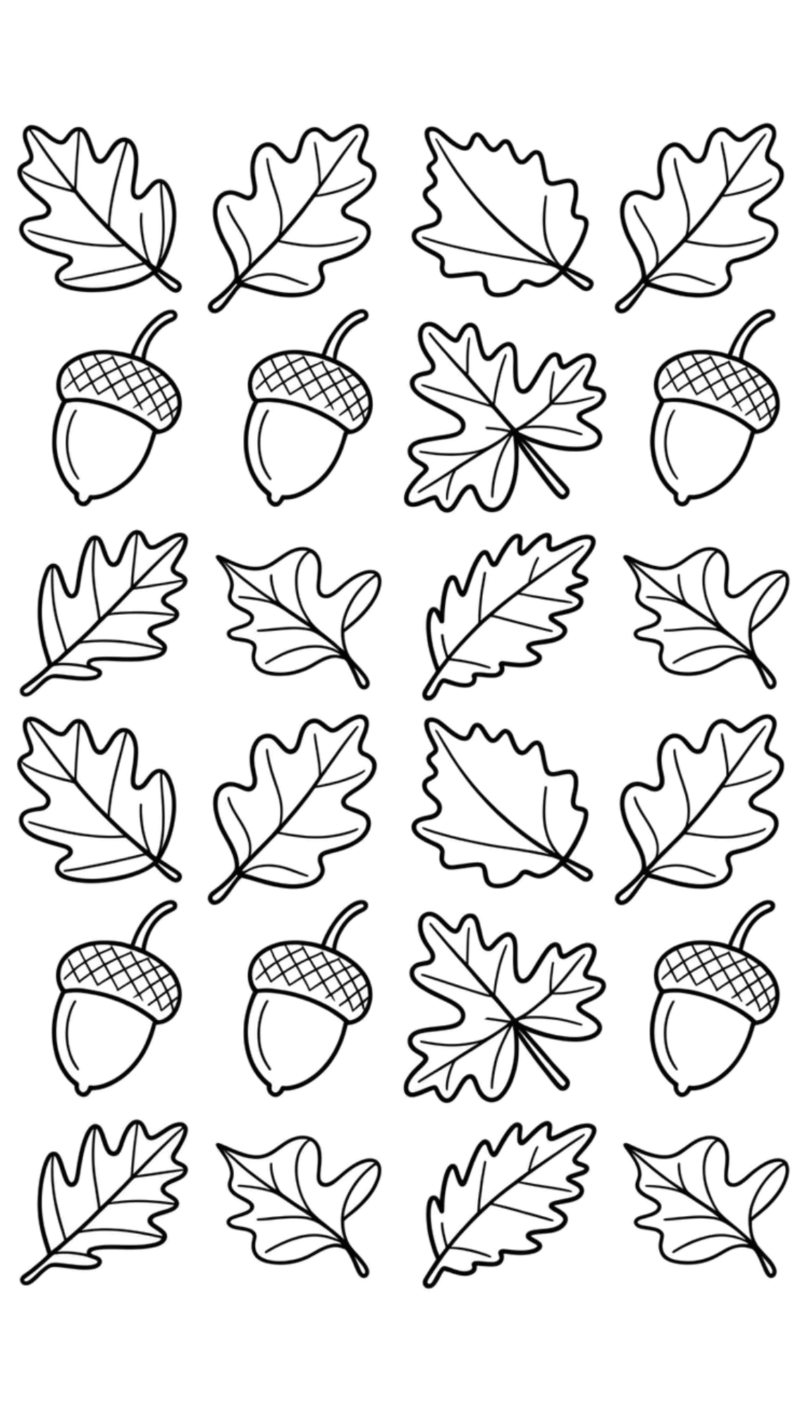 fall leaves coloring page