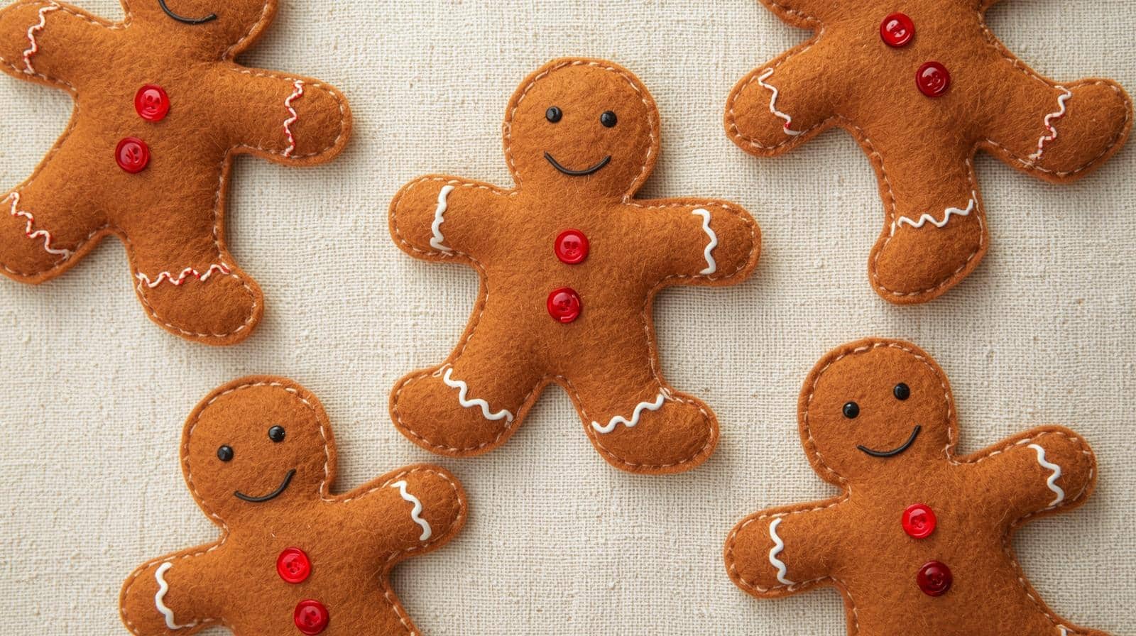 felt gingerbread men