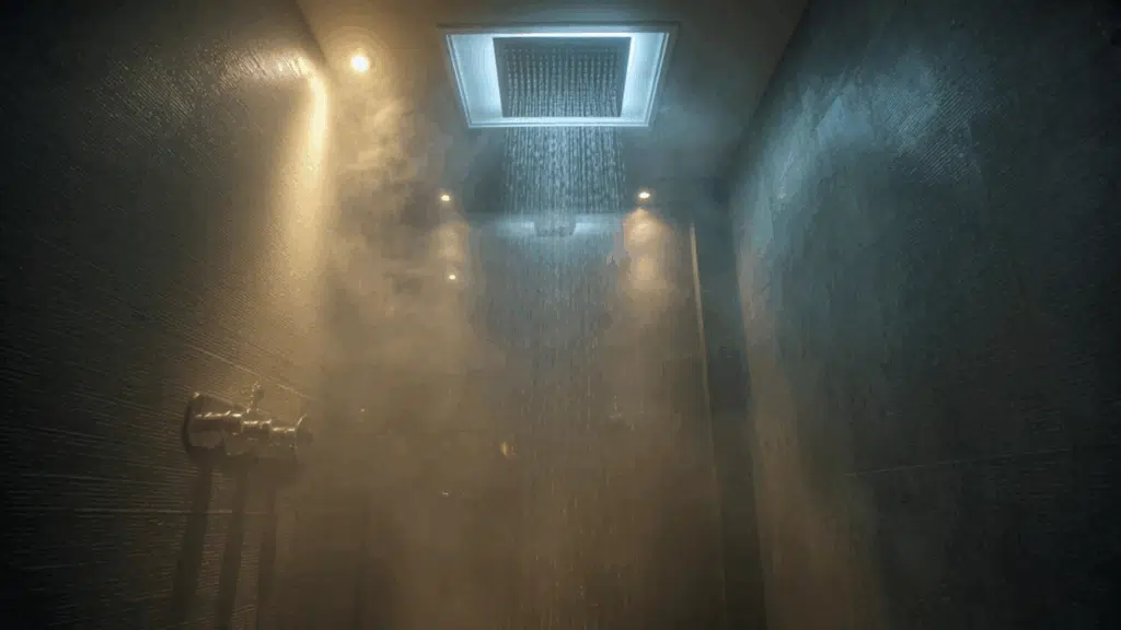 luxury rainfall shower