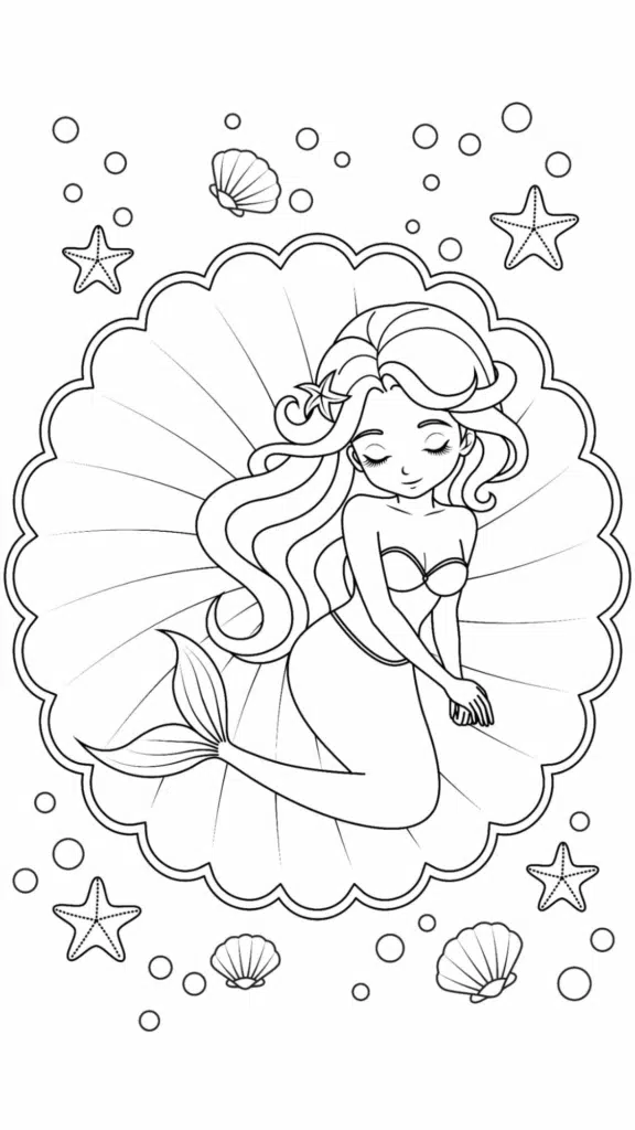 mermaid coloring pages for kids 13