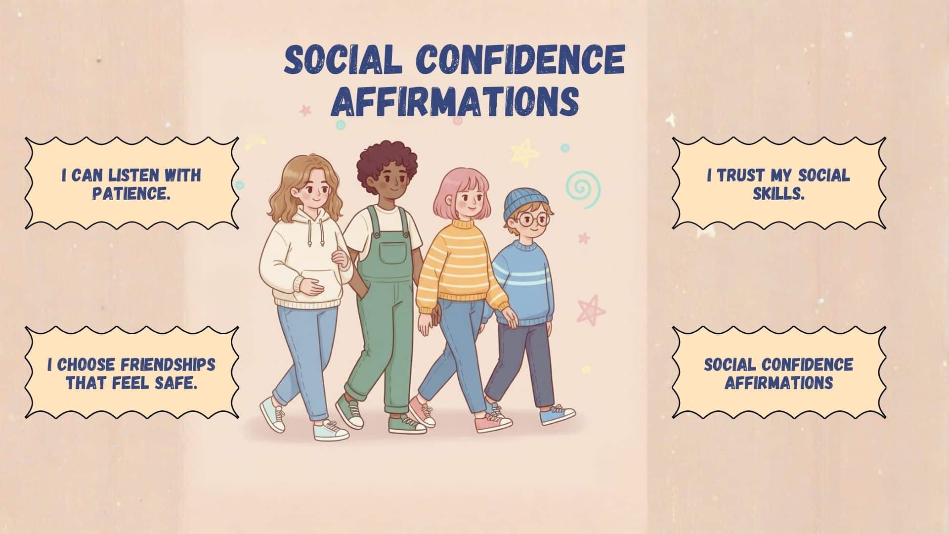 positive affirmations for social settings teens