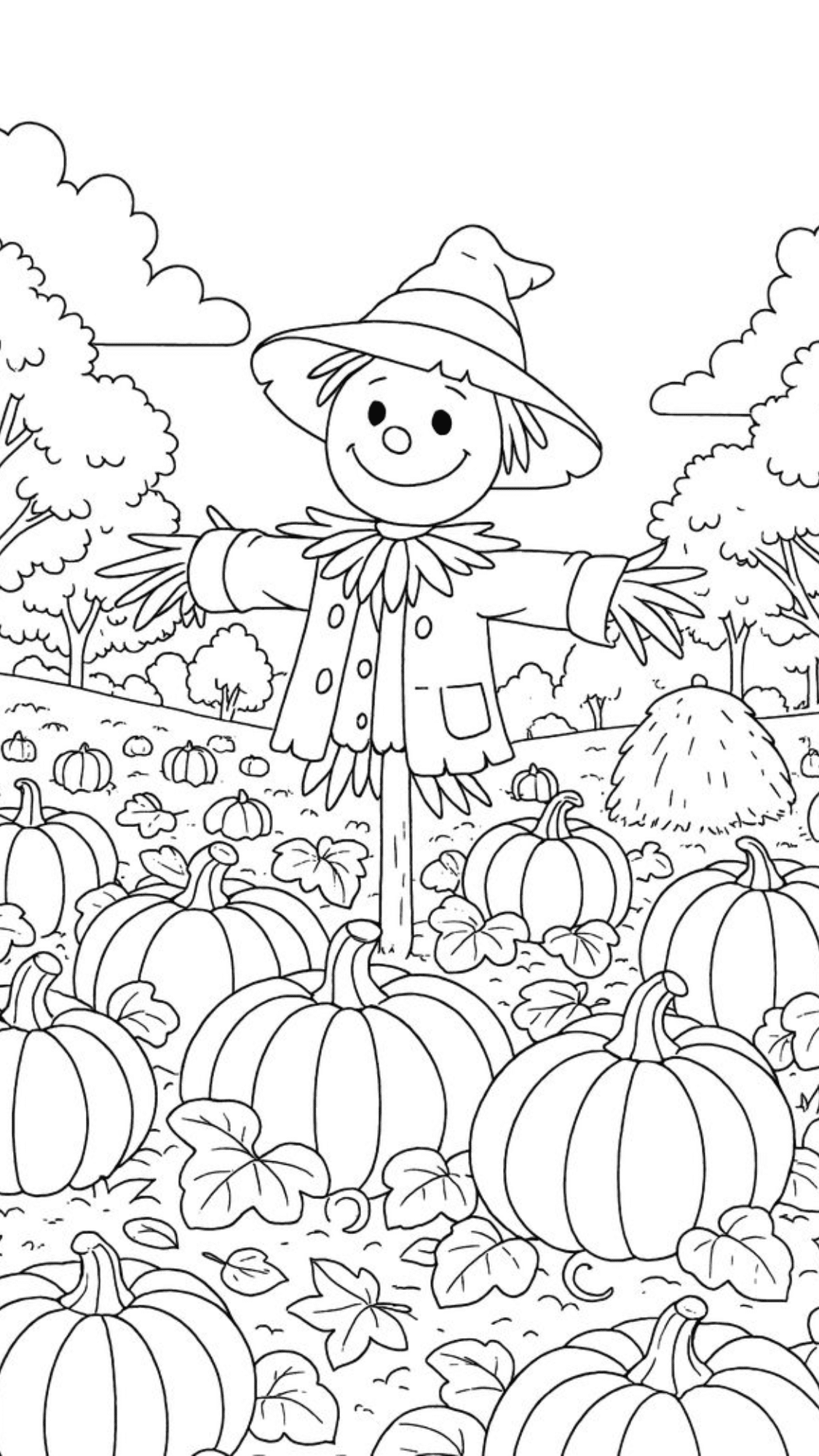 pumpkin patch coloring sheet