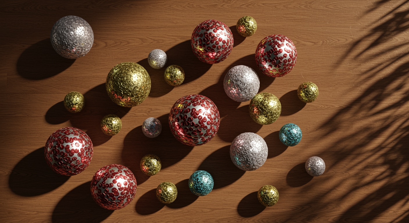 sequin ornament balls