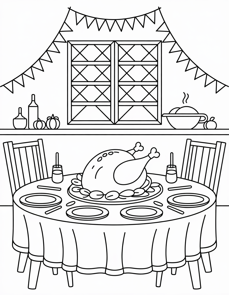 thanksgiving dinner table