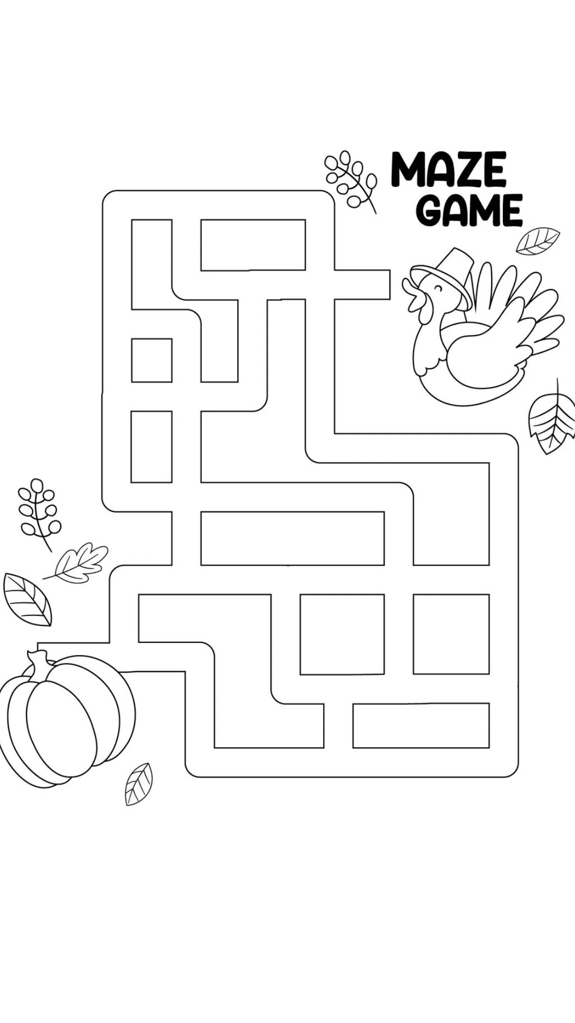 thanksgiving maze challenge