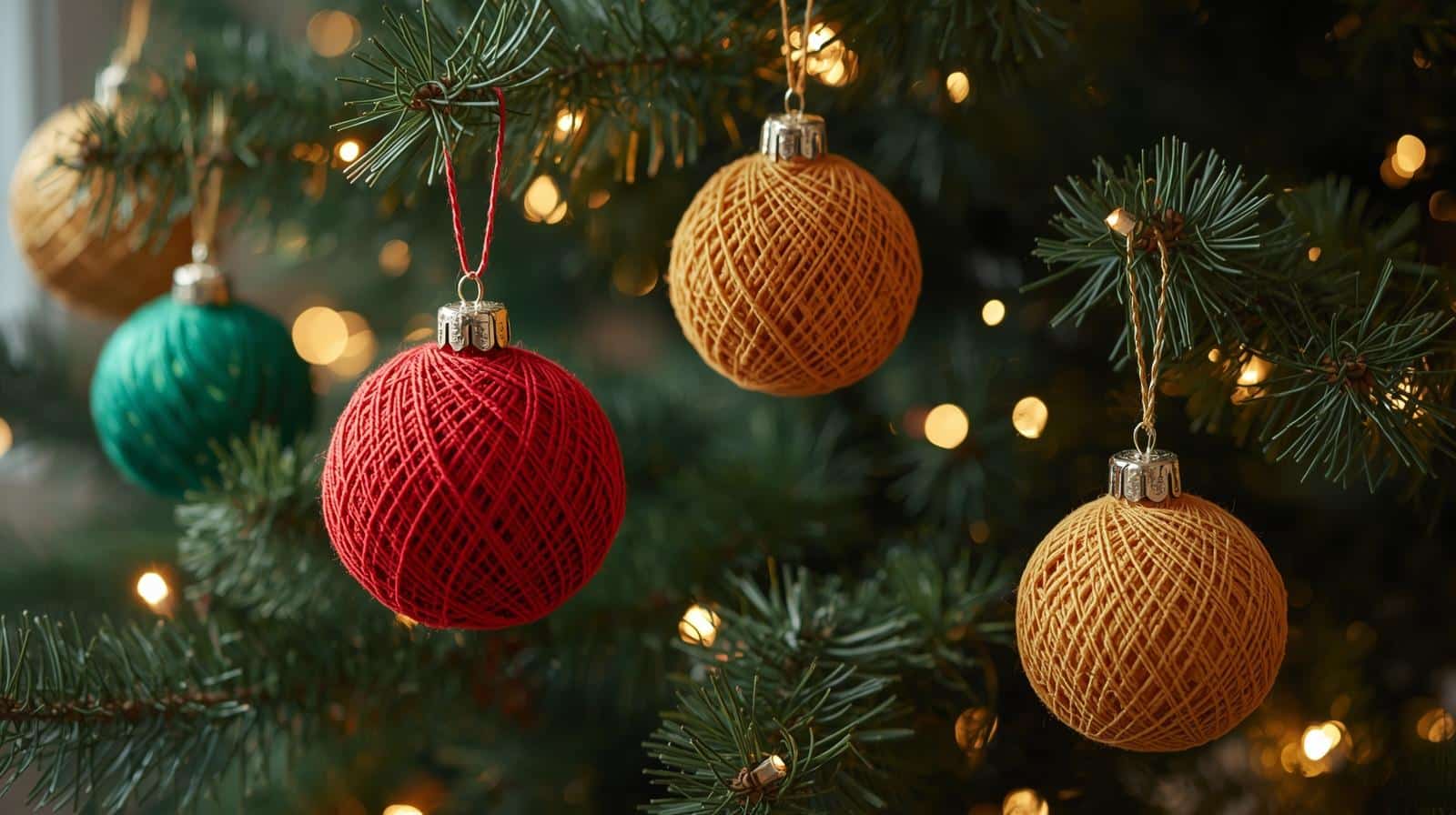 yarn ball ornaments
