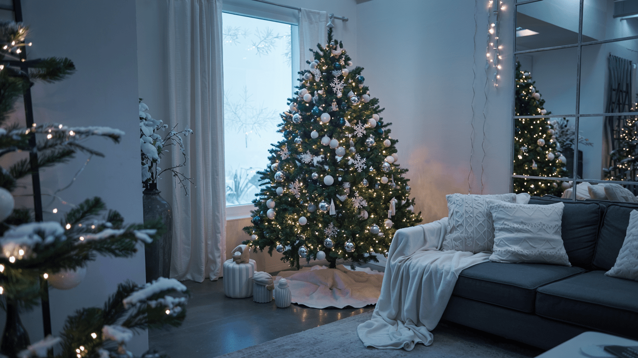 Blue and Silver Sparkle christmas theme