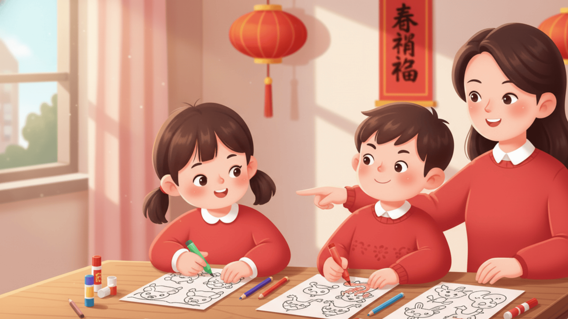 Color Chinese Zodiac Animals