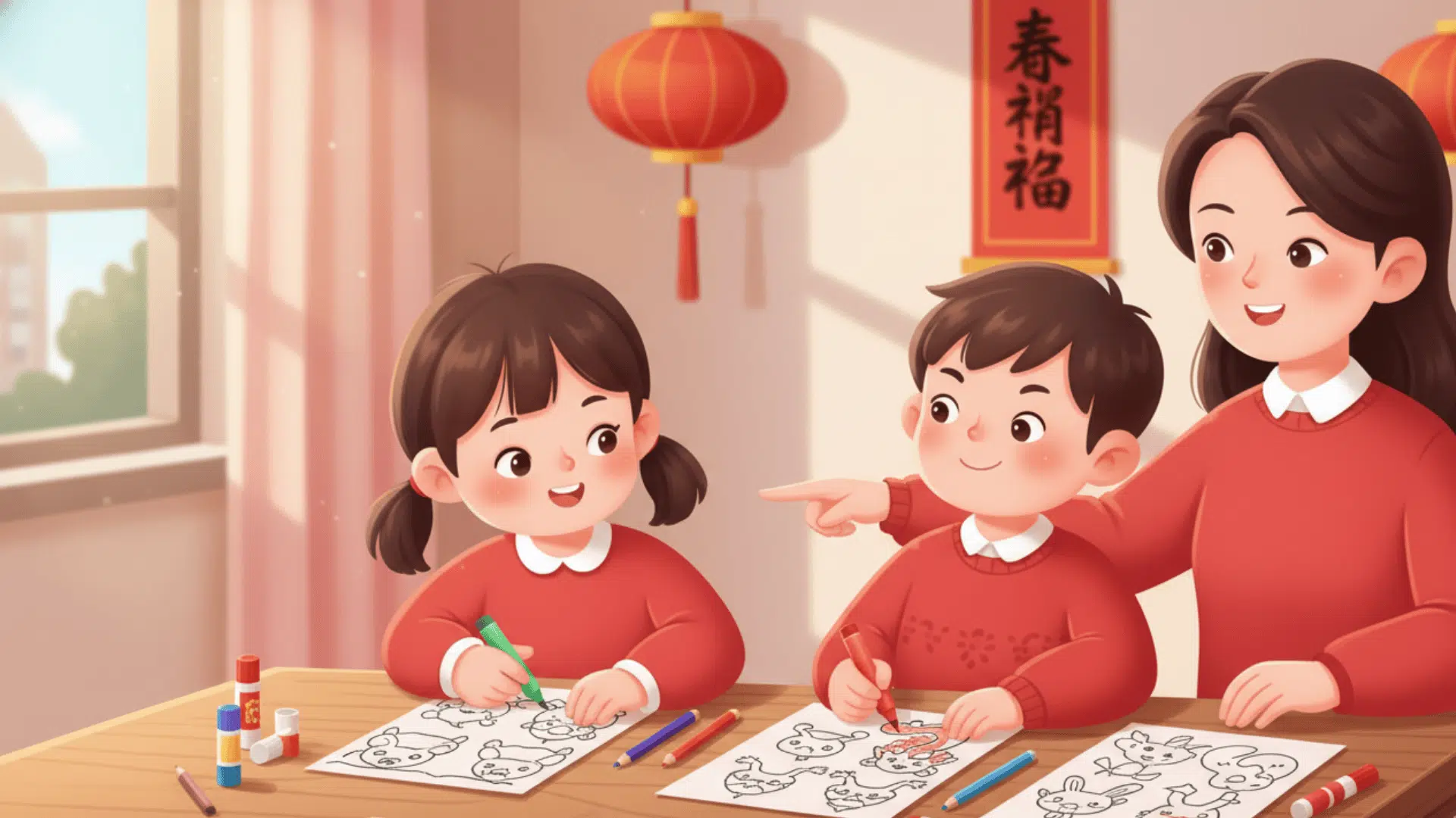 Color Chinese Zodiac Animals