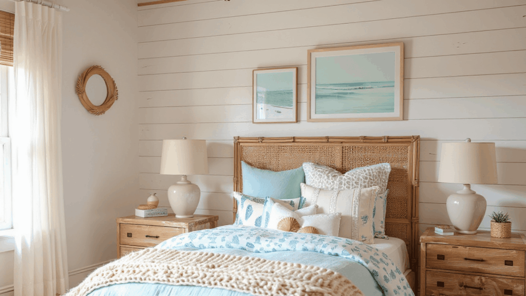 beach themed neutral bedroom ideas