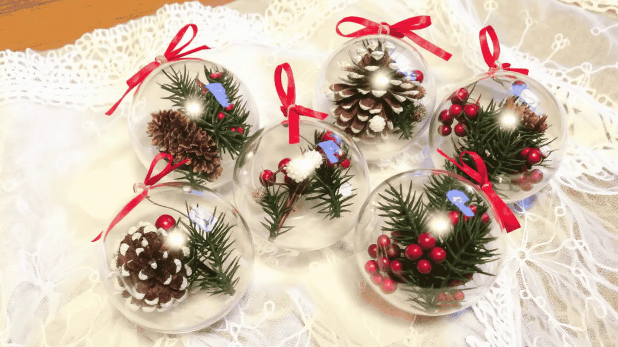 christmas arts and crafts clear plastic bauble fillers