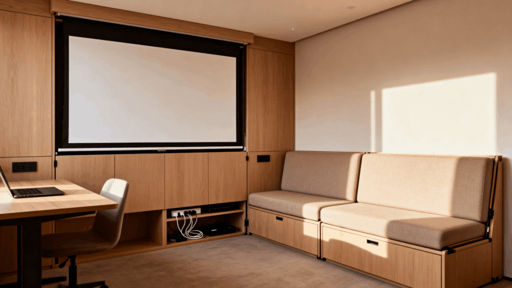 convertible theater and office home theater