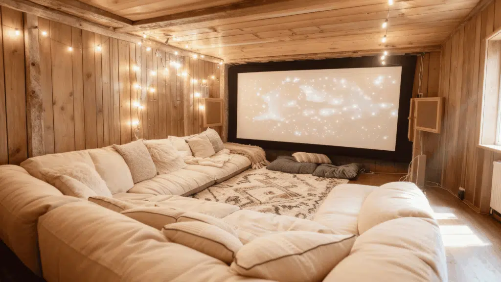 mini basement cinema home theater