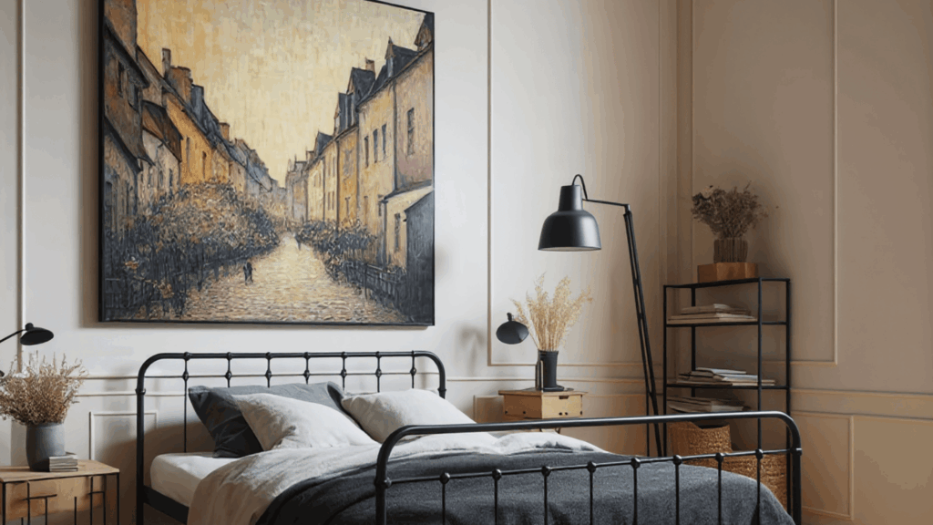 neutral bedroom ideas black accents